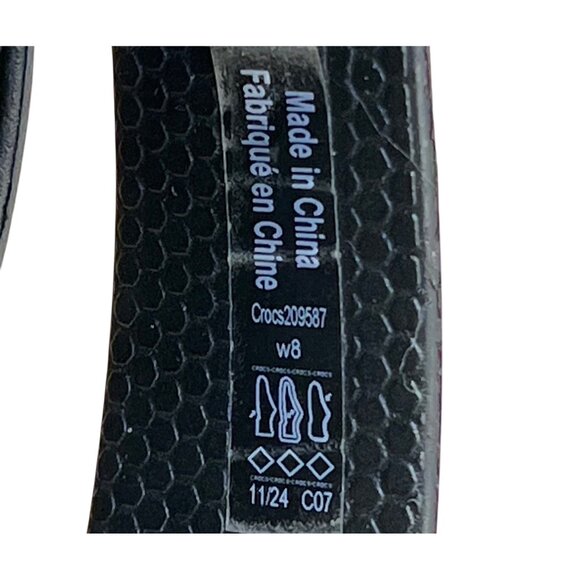 Crocs Women’s Black EVA Getaway Strappy Slide Sandals Size W8 - Picture 6 of 8